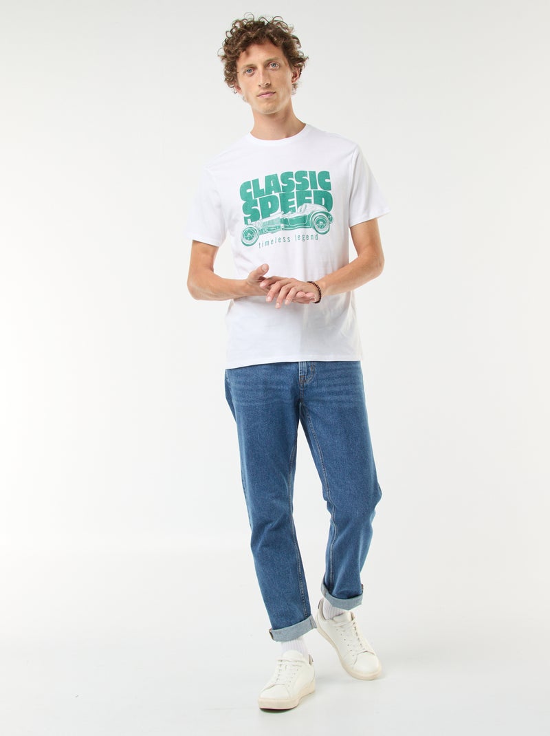 T-shirt stampata a maniche corte Bianco - Kiabi