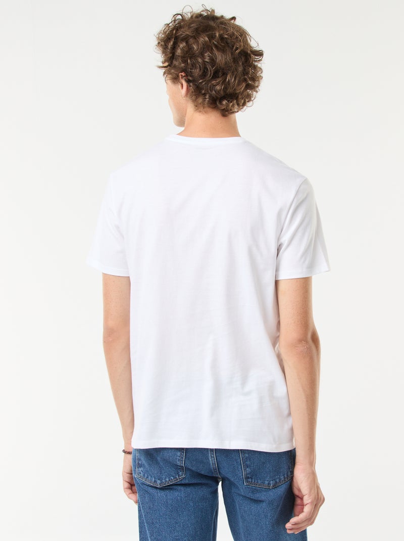 T-shirt stampata a maniche corte Bianco - Kiabi