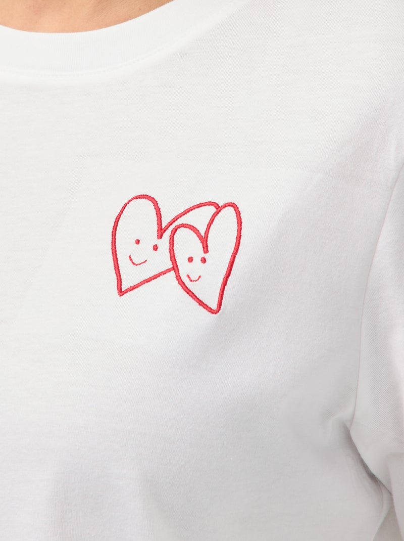 T-shirt stampata a maniche corte Bianco - Kiabi