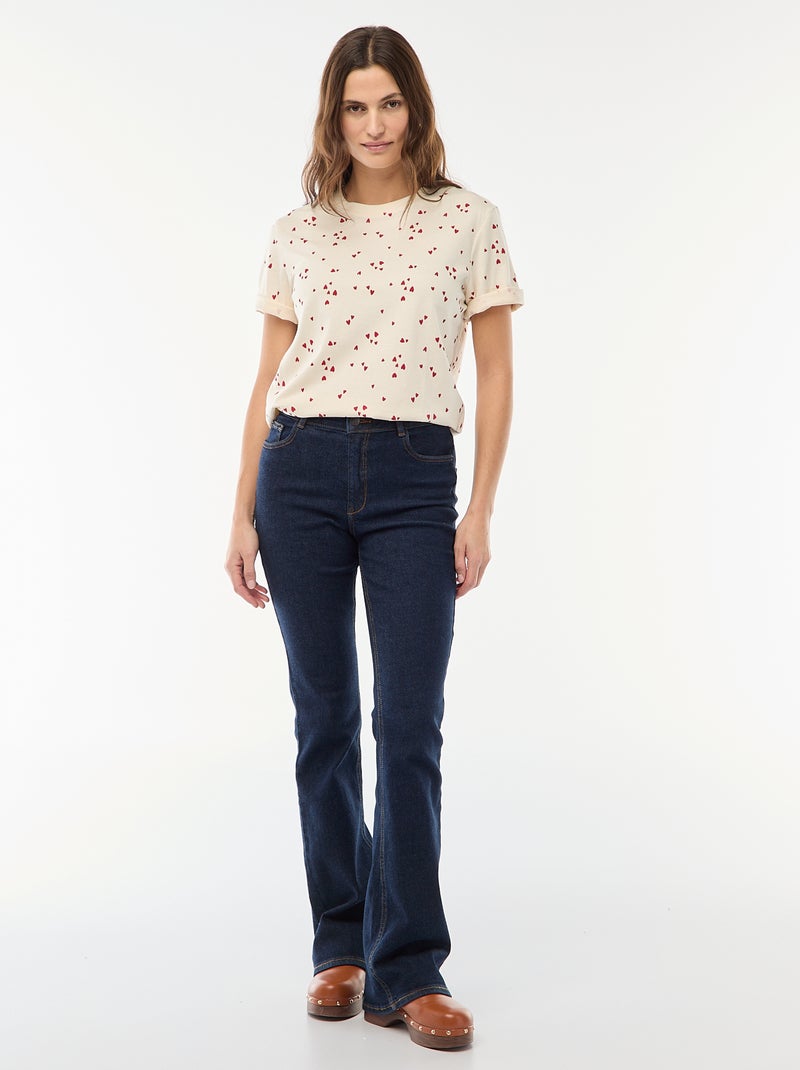 T-shirt stampata a maniche corte Bianco - Kiabi