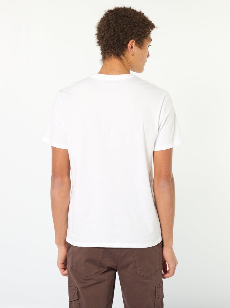 T-shirt stampata a maniche corte Bianco - Kiabi