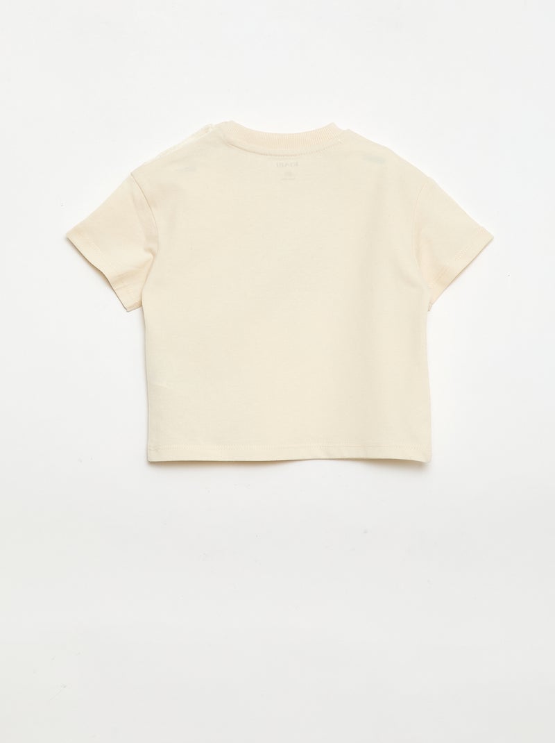 T-shirt stampata a maniche corte Bianco - Kiabi