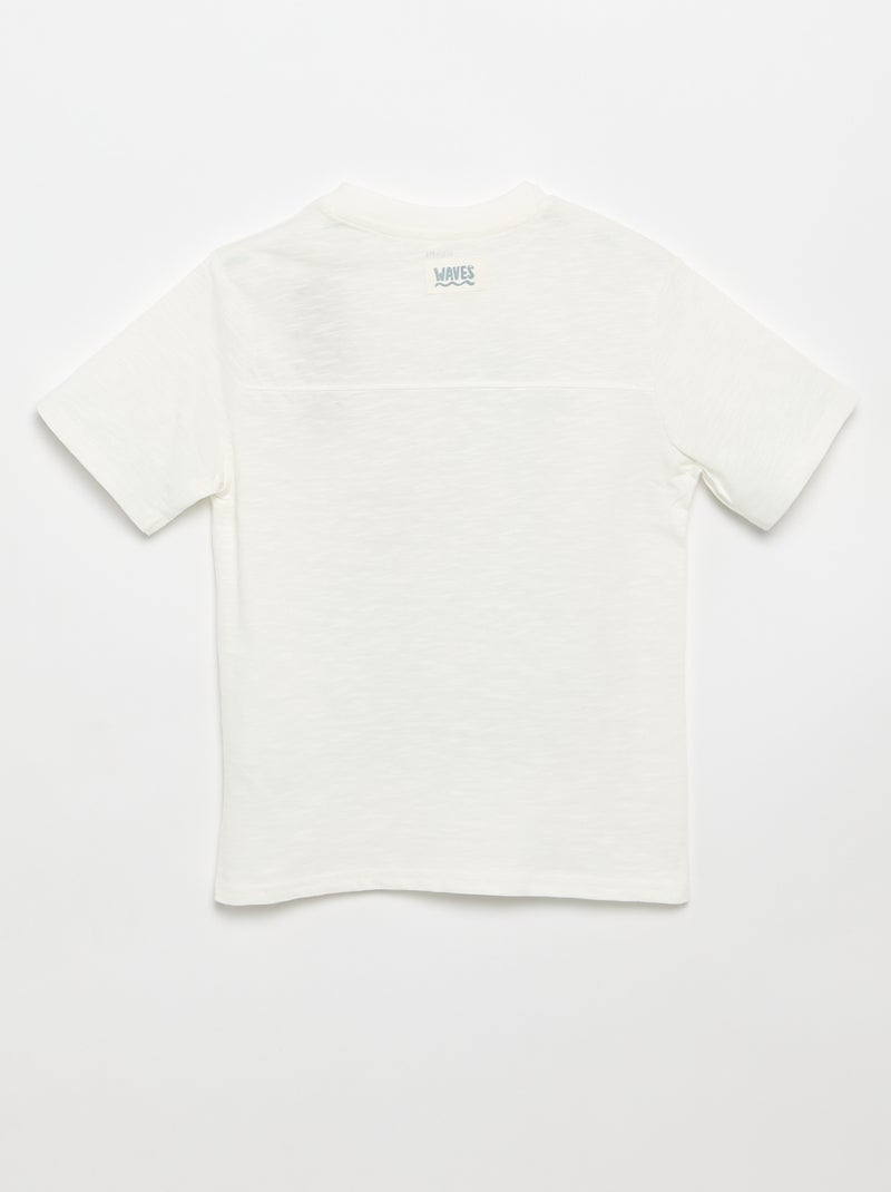 T-shirt stampata a maniche corte Bianco - Kiabi