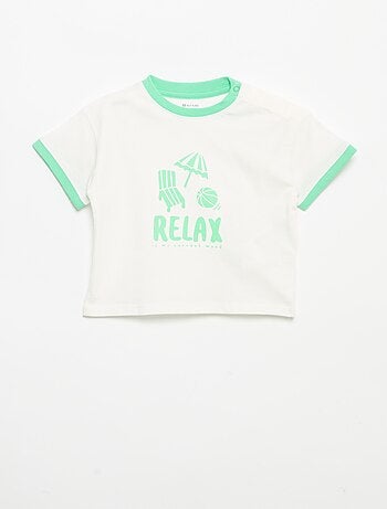 T-shirt stampata a maniche corte