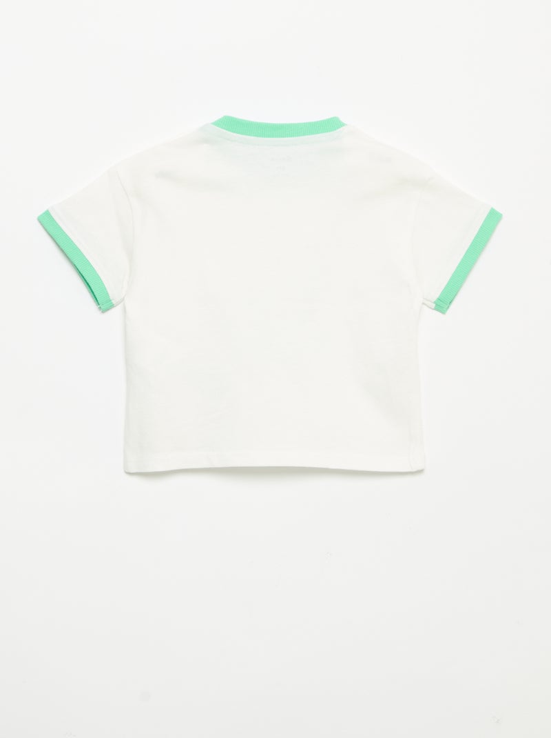 T-shirt stampata a maniche corte Bianco - Kiabi