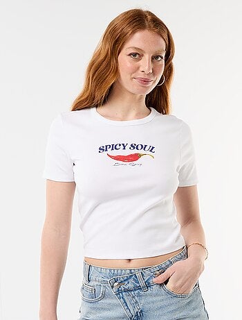 T-shirt stampata a maniche corte