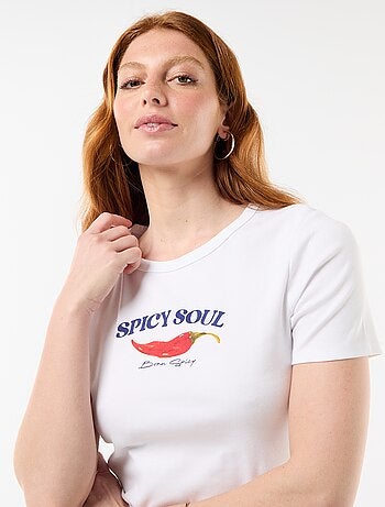 T-shirt stampata a maniche corte