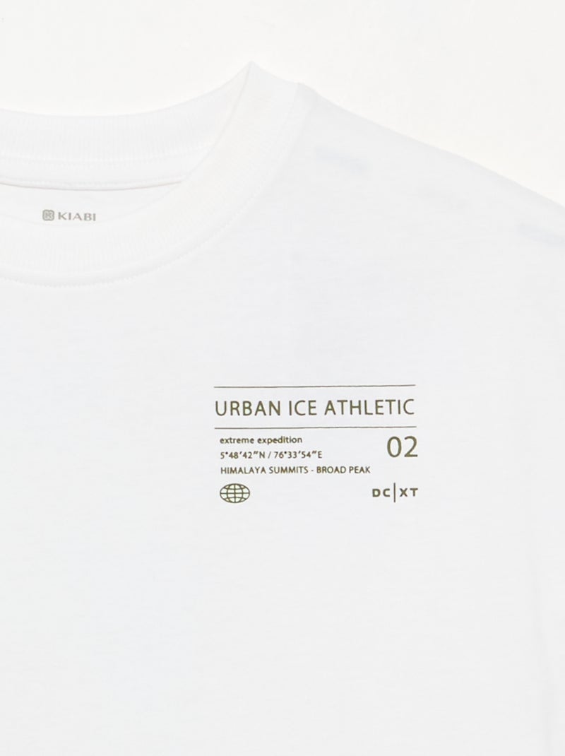 T-shirt stampata a maniche corte Bianco - Kiabi