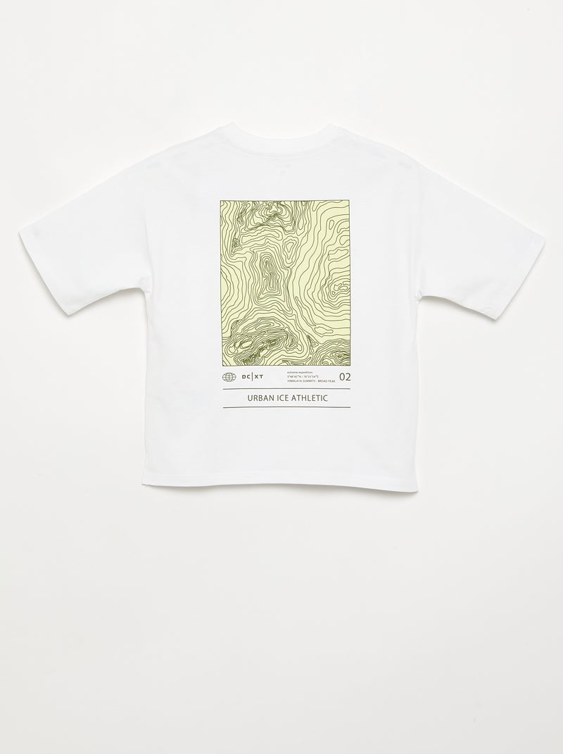 T-shirt stampata a maniche corte Bianco - Kiabi