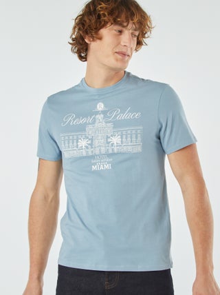 T-shirt stampata a maniche corte