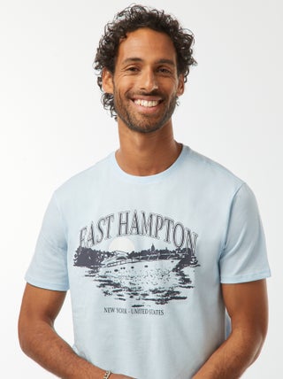 T-shirt stampata a maniche corte