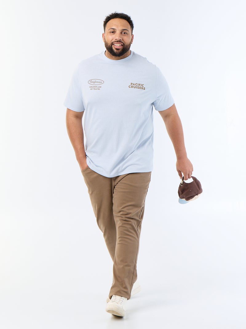 T-shirt stampata a maniche corte Blu - Kiabi