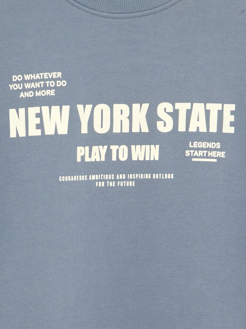 T-shirt stampata a maniche corte Blu - Kiabi
