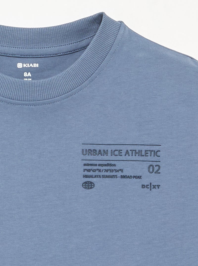 T-shirt stampata a maniche corte Blu - Kiabi