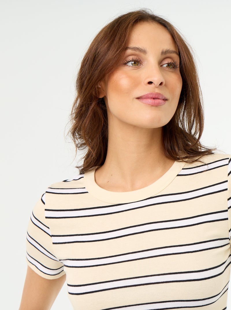 T-shirt stampata a maniche corte con motivo Giallo - Kiabi