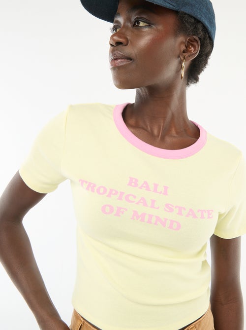 T-shirt stampata a maniche corte con motivo - Kiabi