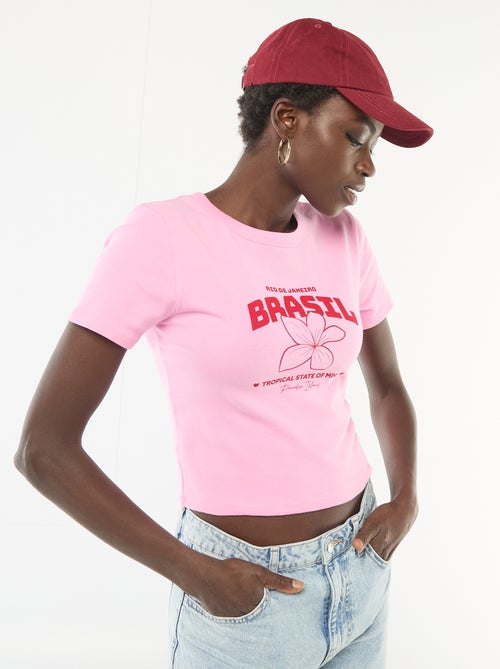 T-shirt stampata a maniche corte con motivo - Kiabi