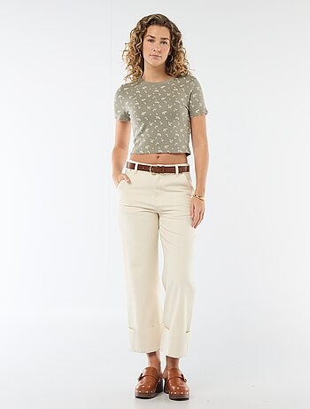 T-shirt stampata a maniche corte con motivo