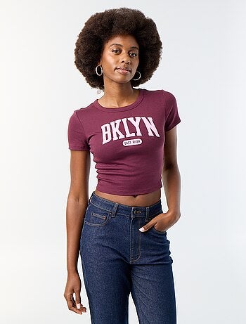 T-shirt stampata a maniche corte con motivo