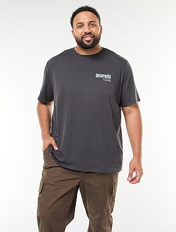 T-shirt stampata a maniche corte e collo rotondo