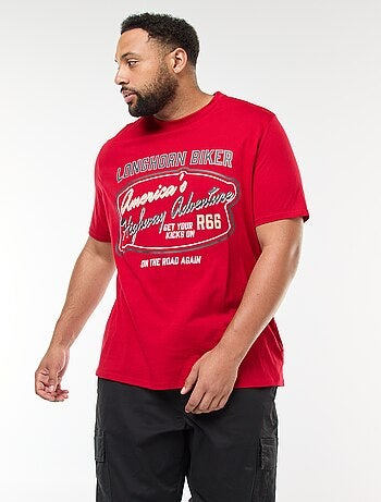 T-shirt stampata a maniche corte e collo rotondo