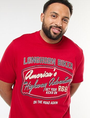 T-shirt stampata a maniche corte e collo rotondo