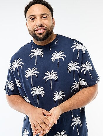 T-shirt stampata a maniche corte e girocollo