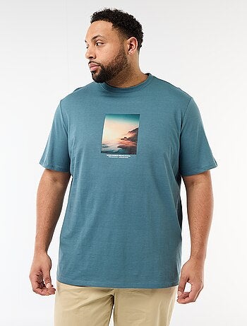 T-shirt stampata a maniche corte e girocollo