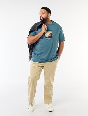 T-shirt stampata a maniche corte e girocollo