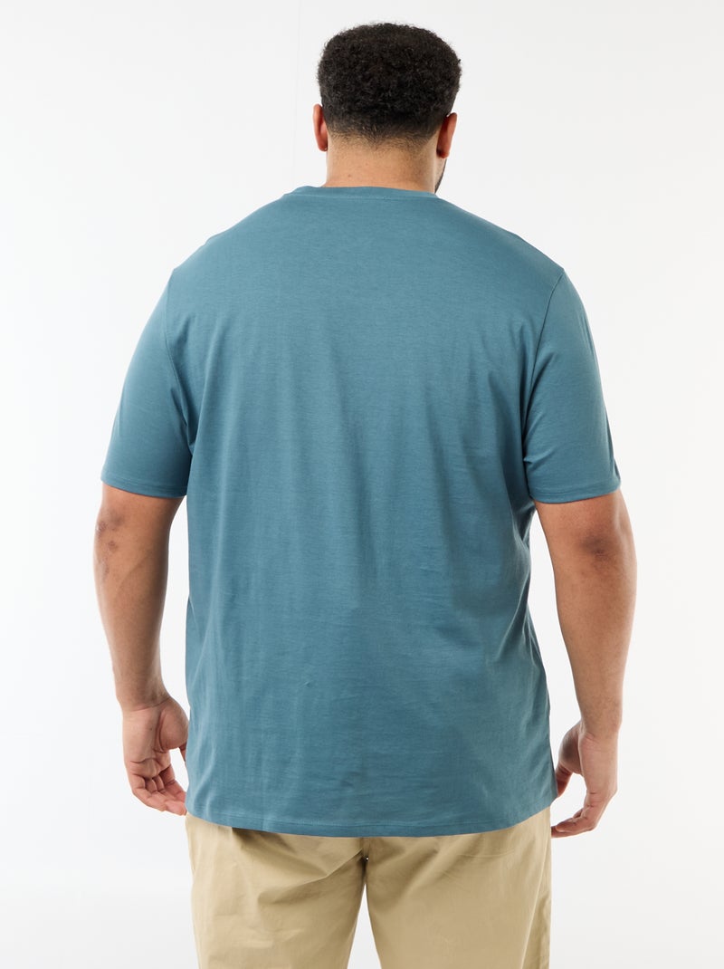 T-shirt stampata a maniche corte e girocollo Blu - Kiabi