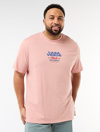 T-shirt stampata a maniche corte e girocollo