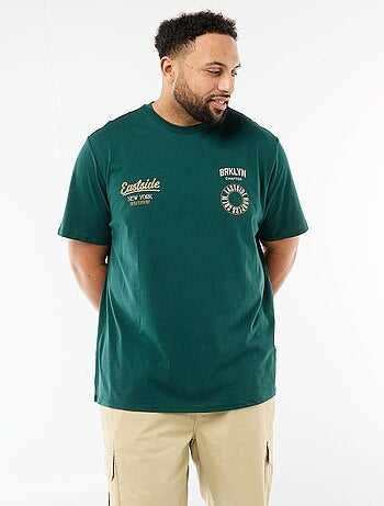 T-shirt stampata a maniche corte e girocollo