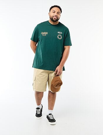 T-shirt stampata a maniche corte e girocollo