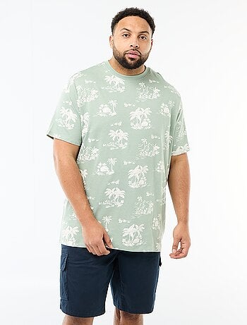 T-shirt stampata a maniche corte e girocollo