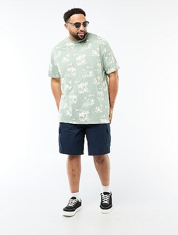 T-shirt stampata a maniche corte e girocollo