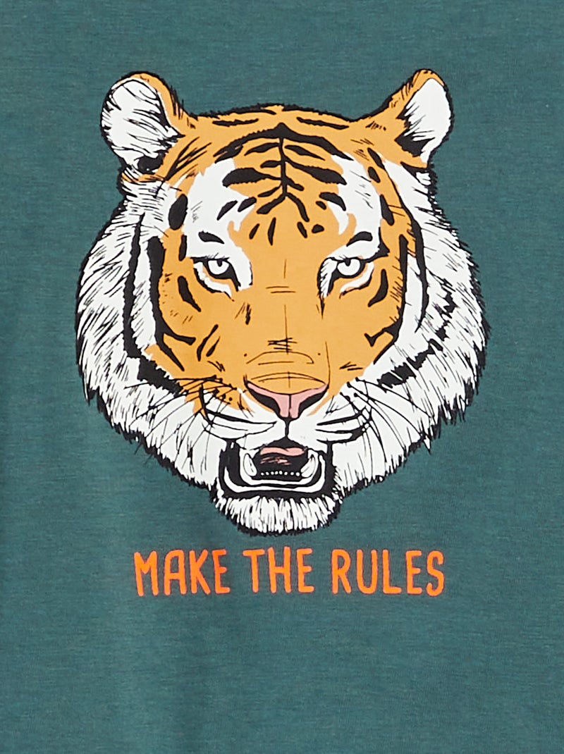 T-shirt stampata a maniche corte KAKI - Kiabi