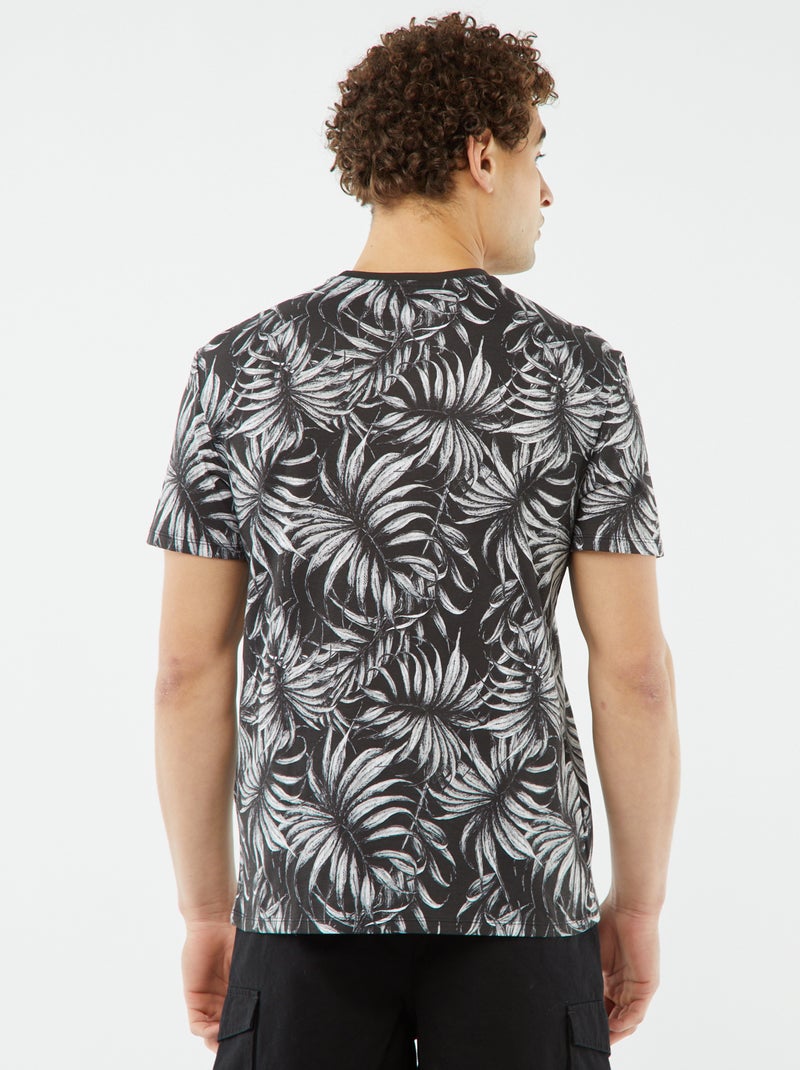 T-shirt stampata a maniche corte NERO - Kiabi