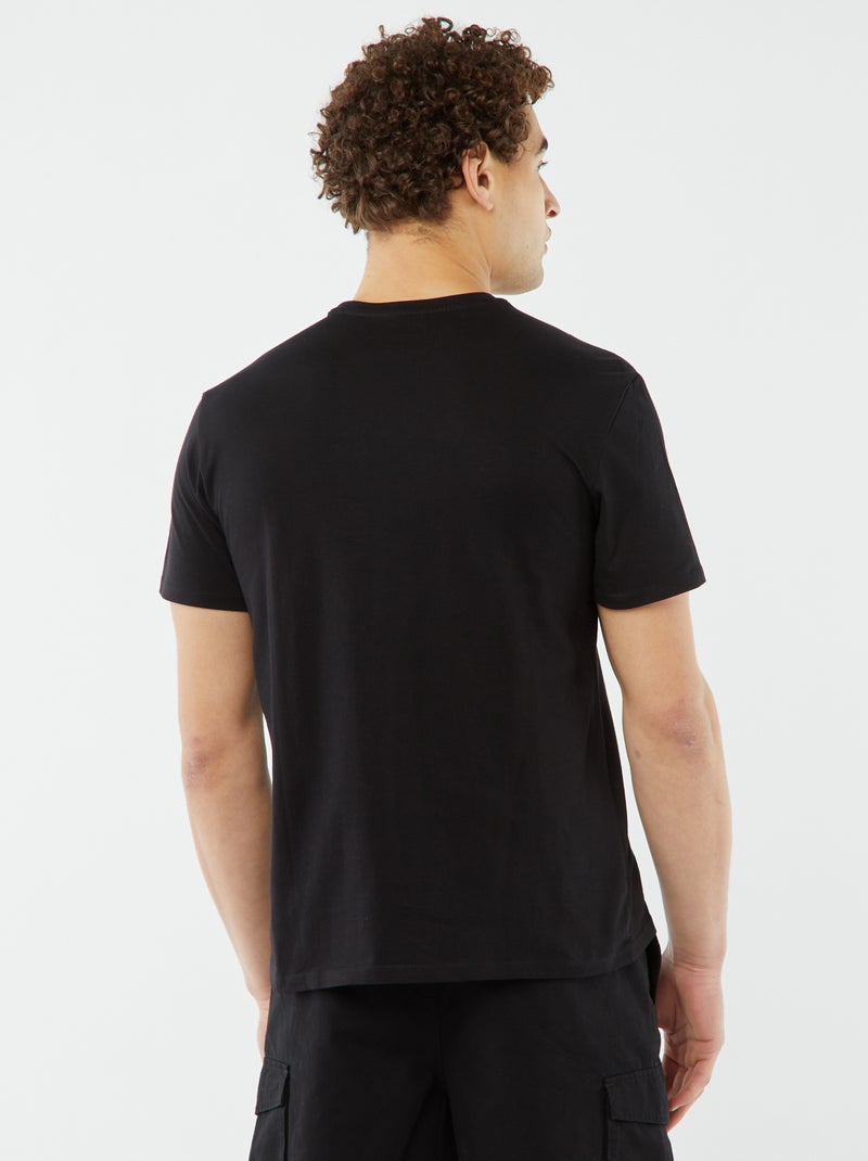 T-shirt stampata a maniche corte NERO - Kiabi