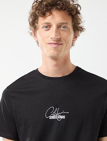 T-shirt stampata a maniche corte