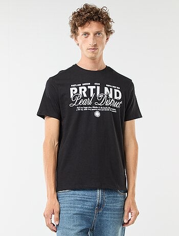 T-shirt stampata a maniche corte