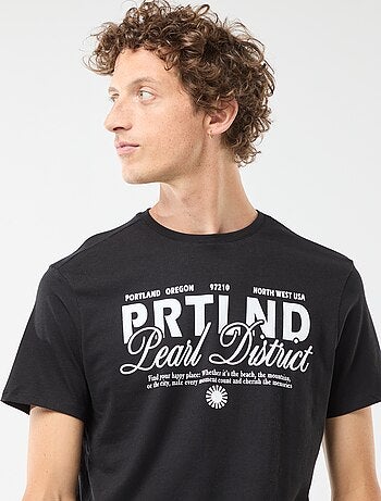 T-shirt stampata a maniche corte