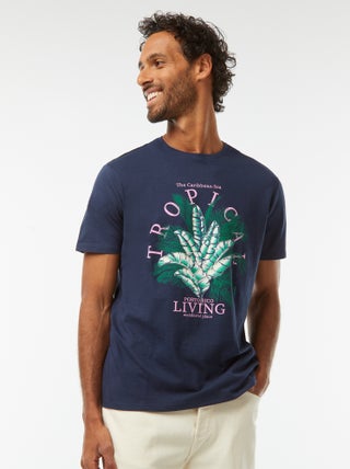 T-shirt stampata a maniche corte