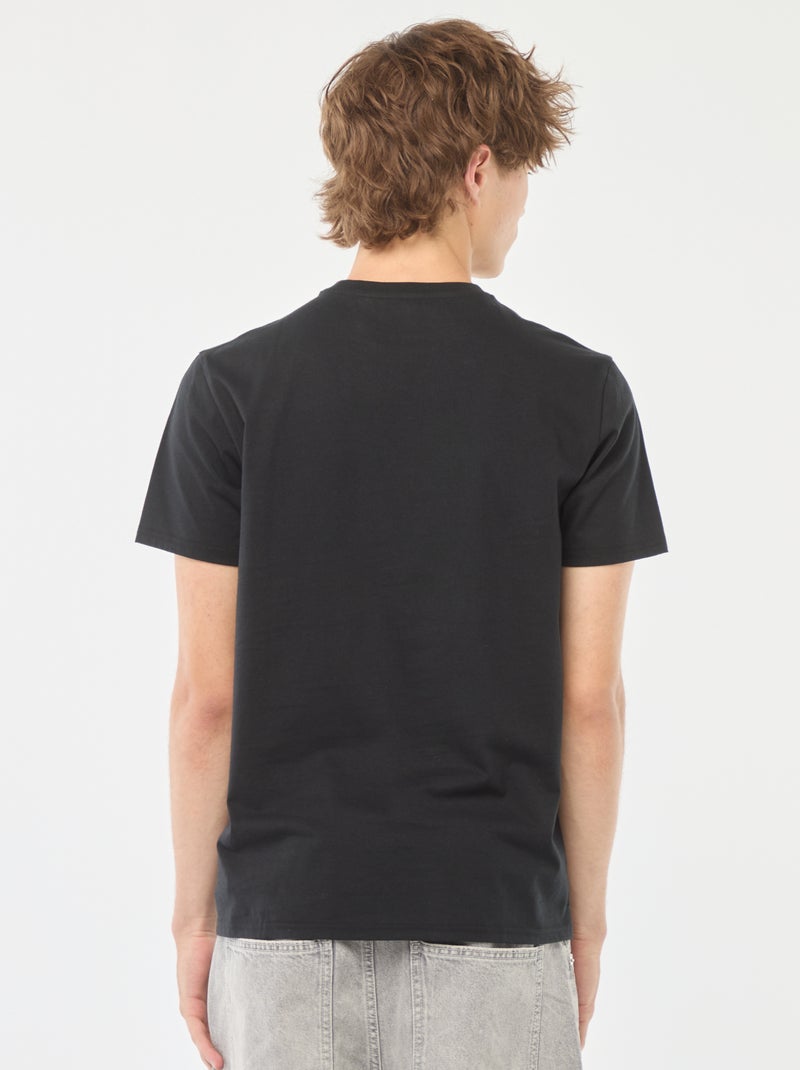 T-shirt stampata a maniche corte Nero - Kiabi