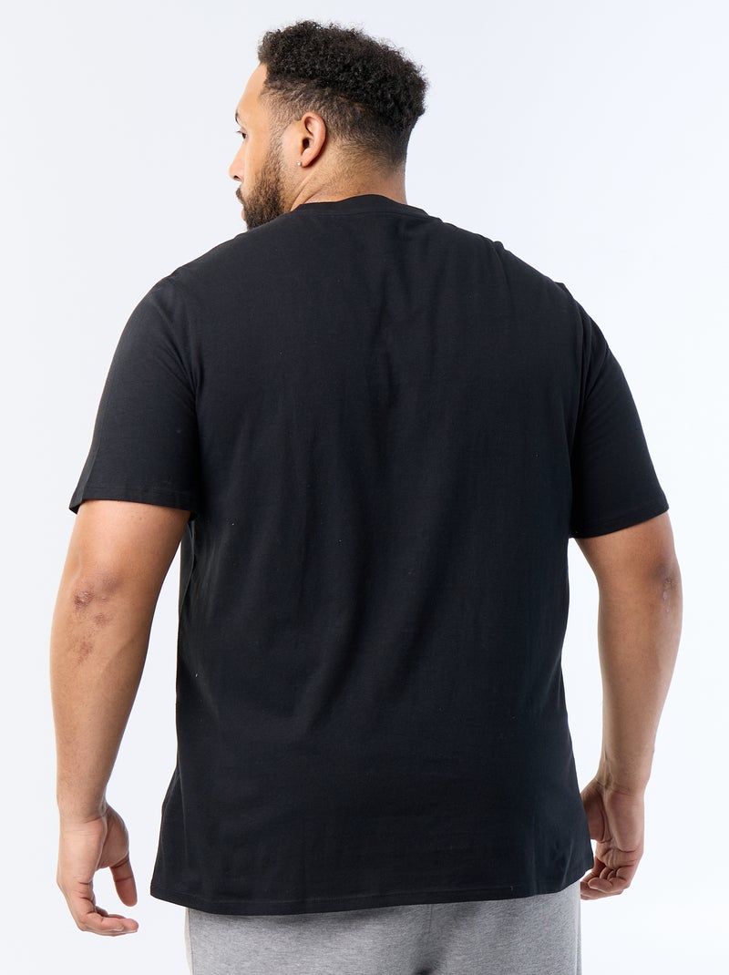 T-shirt stampata a maniche corte Nero - Kiabi