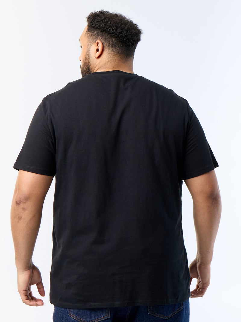 T-shirt stampata a maniche corte Nero - Kiabi
