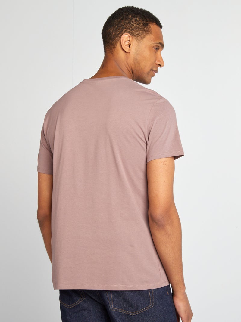 T-shirt stampata a maniche corte ROSA - Kiabi