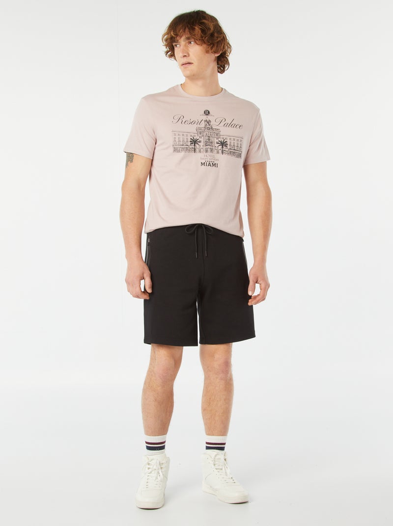 T-shirt stampata a maniche corte ROSA - Kiabi