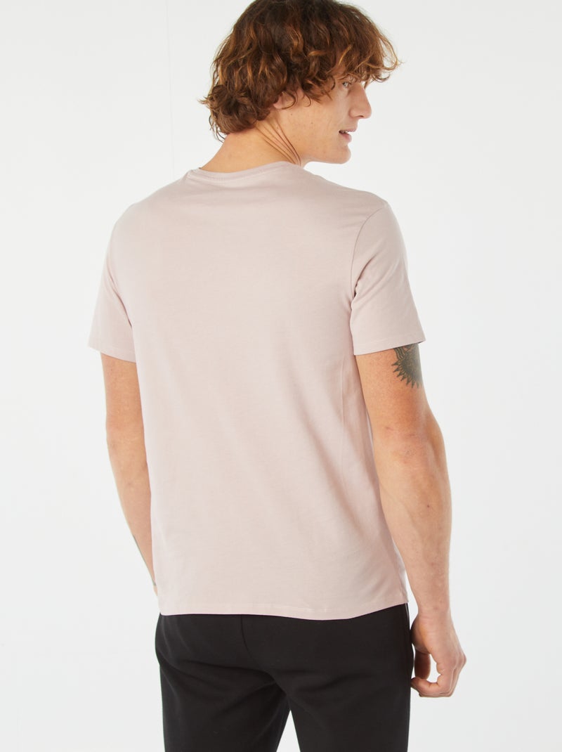 T-shirt stampata a maniche corte ROSA - Kiabi