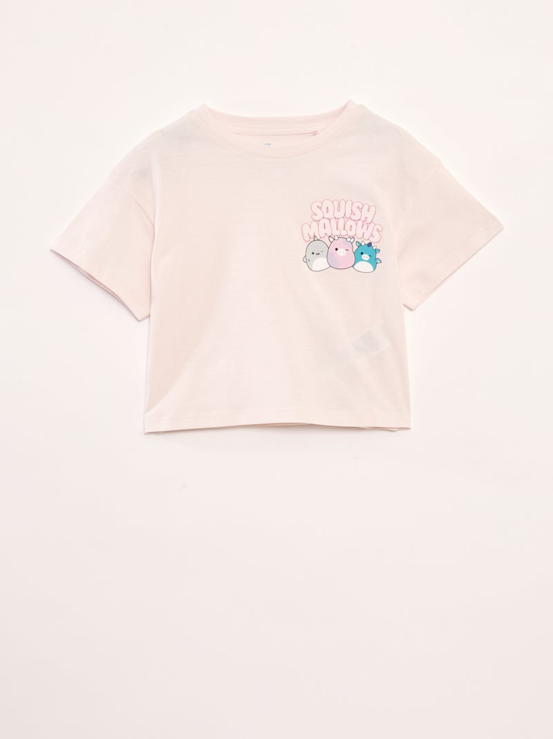 T-shirt stampata a maniche corte ROSA - Kiabi
