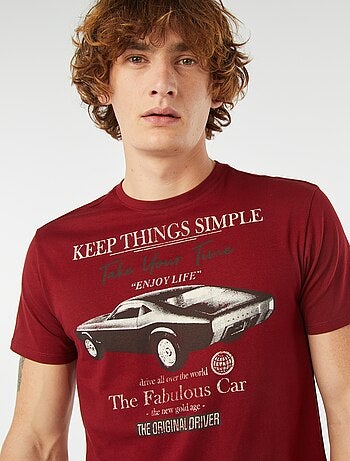 T-shirt stampata a maniche corte